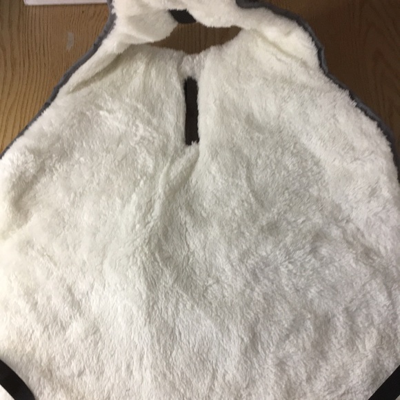 New Doggie Fleece Jacket Faux Collar Velcro Waist Closure Brown Medium 19”-16.5” - Picture 8 of 8